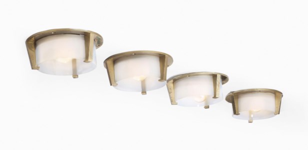 A Set of Four Ceiling Lights, model no. 2105, circa 1971