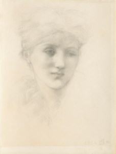 Portrait head of a young woman