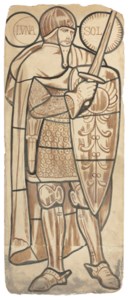 Joshua, a design for stained glass