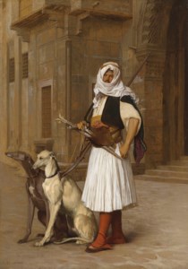 Arnaut and two Whippets