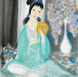 Lady Holding Mirror