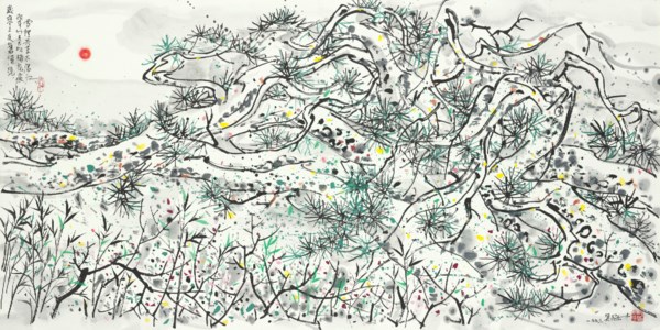 Wu Guanzhong, Three Friends in Company in Wintry Times