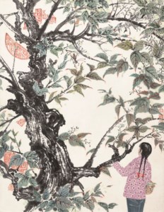 Girl Picking Mulberry