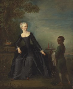 A lady with her page