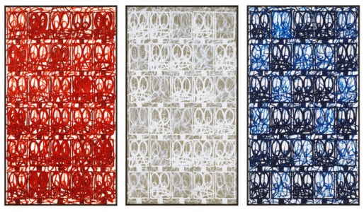 Rashid Johnson, Triptych "Box of Rain"