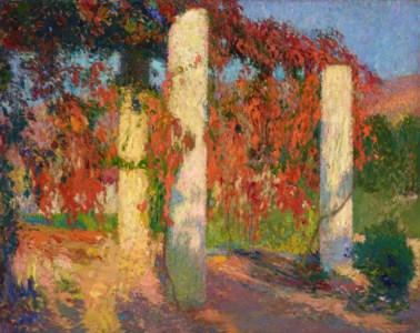 Pergola de la cuisine de Marquayrol en automne
