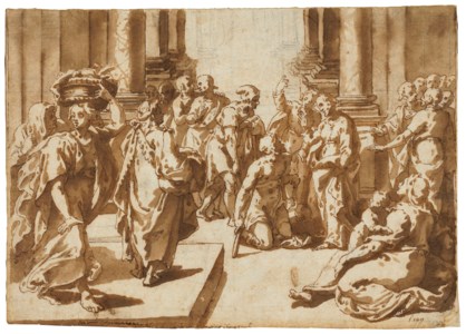 Saints Peter and John healing the lame man