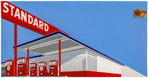Ed Ruscha, Standard Station, Ten-Cent Western Being Torn in Half