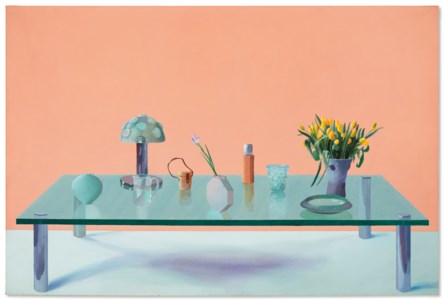 David Hockney, Still Life on a Glass Table