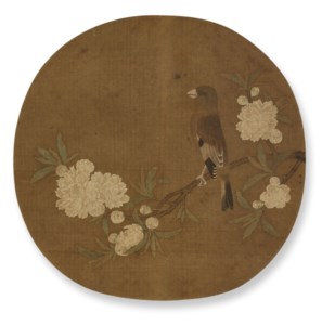 Ling Chun, White Peach Blossoms and Songbird