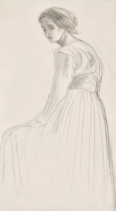 Portrait of Dorelia wearing a head scarf