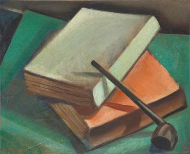 Nature morte aux livres et pipe