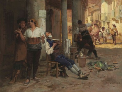 Barbier ambulant, Espagne
