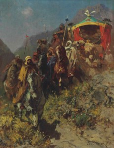 A Caravan on a Mountain Pass