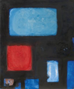 BLUES AND DULL VERMILION IN BLACK : JUNE 1960