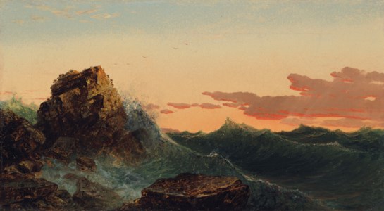 Coastal Waves at Sunset
