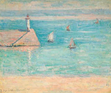 Bateaux au Port de Diélette, Normandie