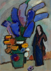 Blumen und kleine Madonna