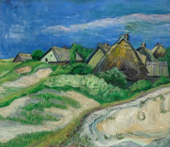 Landschaft (Häuser in D ünen)
