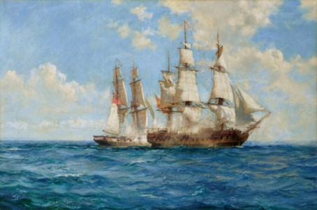 The ‘Speedy’ Capturing the Spanish Frigate ‘El Gamo’ off Barcelona, 1801