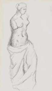 D'après l'antique: Vénus de Milo (recto) ; Étude de nuages (verso)