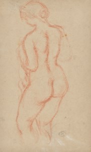 (i) Nu debout de dos (ii) Thérèse au repos couchée dans l'atelier, v êtue