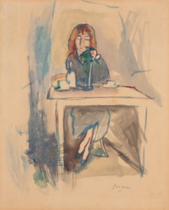 (i) Hermine David à la robe bleue (ii) Femme au fauteuil (iii) Emile Ganso et un ami
