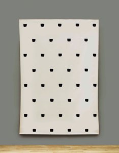 Empreintes de pinceau n o 50 répétées à intervalles régulieres (30cm)