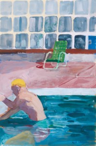 Swimmer, Pool, Green Chair