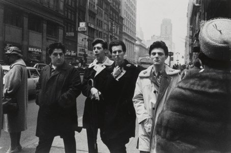 People on streets of N.Y., 1961