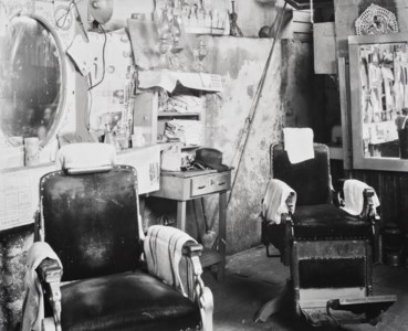 Negro Barber Shop Interior, Atlanta, 1936