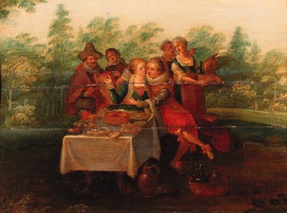 A fte chmpetre in a wood