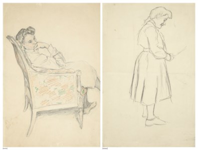 Suzanne Duchamp assise ( recto ); Suzanne Duchamp debout ( verso )