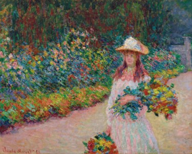 Claude Monet, Jeune fille dans le jardin de Giverny