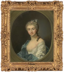 Portrait of a woman, half-length, in a feigned oval