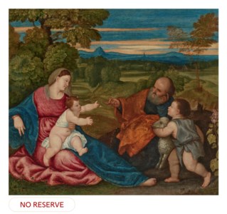 The Holy Family with the Infant St John the Baptist, in a landscape
