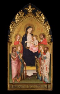 The Madonna and Child Enthroned with Saints John the Baptist, Catherine of Alexandria, Mary Magdalene, Bartholomew, Dorothy and Julian the Hospitaller
