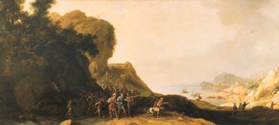 A coastal landscape with Saul after the Conversion