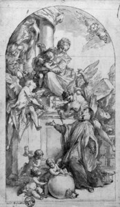 The Madonna and Child with Saint Luigi Gonzaga and angels
