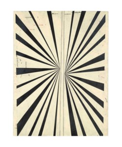 Mark Grotjahn, Untitled (Black and Cream Butterfly)