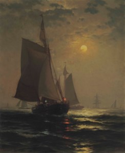 Moonlight in New York Harbor