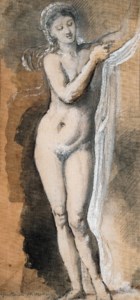 Femme nue (tude avec drap)