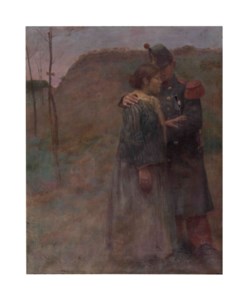 A soldier and a lady