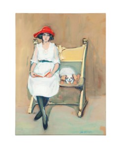 Portrait of a girl and her dog