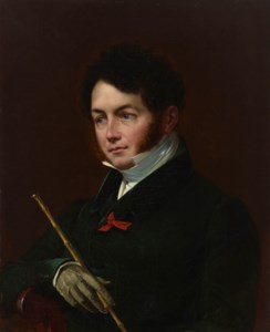 Portrait of a gentleman, previously identified as Prince de Murat, half-length, holding a baton