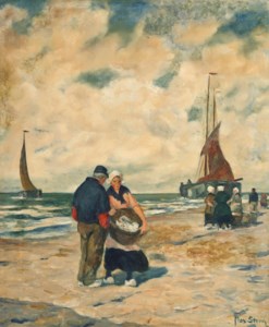 Fisherwomen on the beach