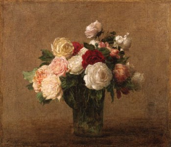 Henri Fantin-Latour, Roses dans un vase de verre
