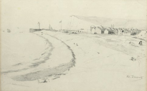 Le Tréport; a view on the beach of Tréport