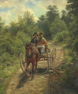 Couple on a Horse and Buggy