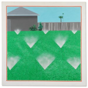 David Hockney, A Lawn Being Sprinkled